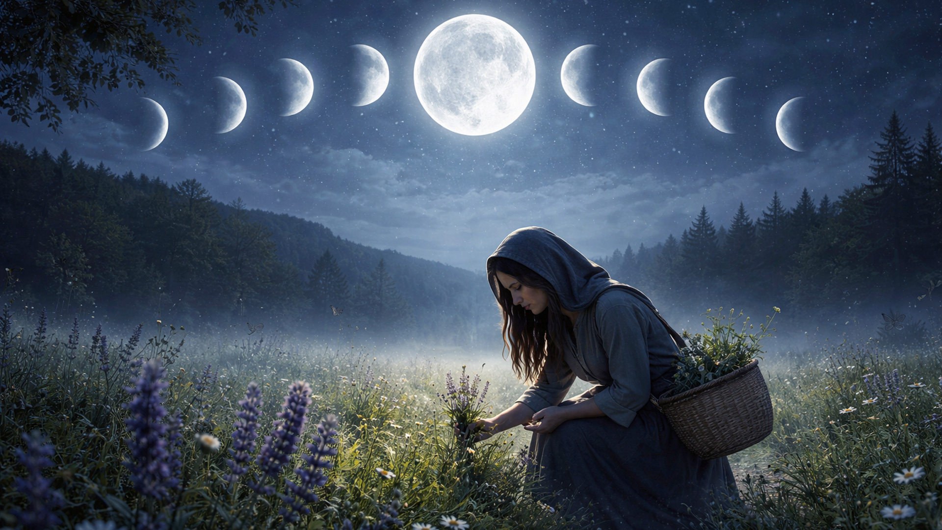 Mondphasen und Kräuter sammeln